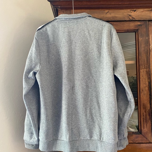 Puma Unisex Grey Zip-Up Cotton Sweatshirt - Picture 9 of 14